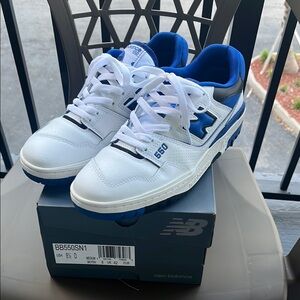 New Balance 550 White Team Royal Size 8.5 Authentic